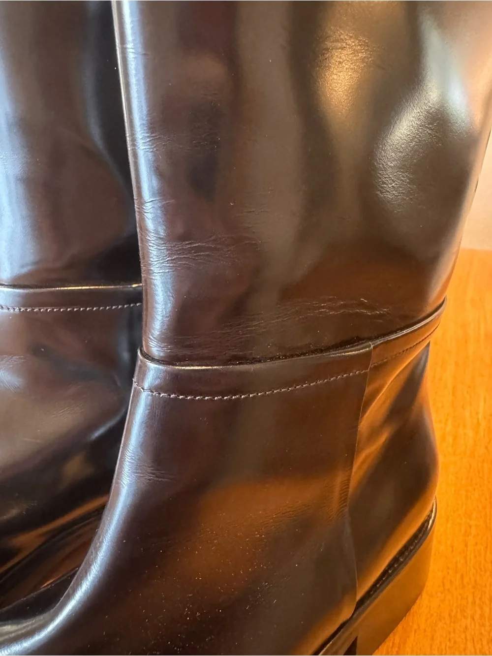 Prada Patent Leather Riding Boots